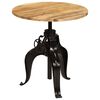 vidaXL Table de bar Bois de manguier massif 75x(76-110) cm