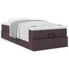 vidaXL Cadre de lit ottoman avec matelas marron foncé 80x200 cm tissu