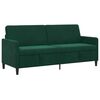 vidaXL Sofa avec rangement Vert fonc&eacute; 192 x 78 x 87 cm Polyester