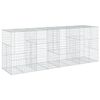vidaXL Panier gabion avec couvercle 400x100x150 cm fer galvanis&eacute;