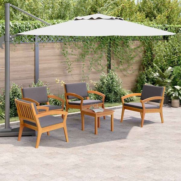 vidaXL Ensemble bistrot 5 pcs Marron 59,5 x 70,5 x 72,5 cm Polyester