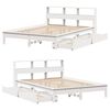 vidaXL Lit biblioth&egrave;que sans matelas blanc 140x190 cm bois pin massif