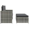 vidaXL Salon de jardin 2 pcs avec coussins Résine tressée Gris
