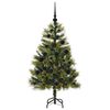 vidaXL Sapin de No&euml;l artificiel avec branches pliables et c&ocirc;nes 120 cm