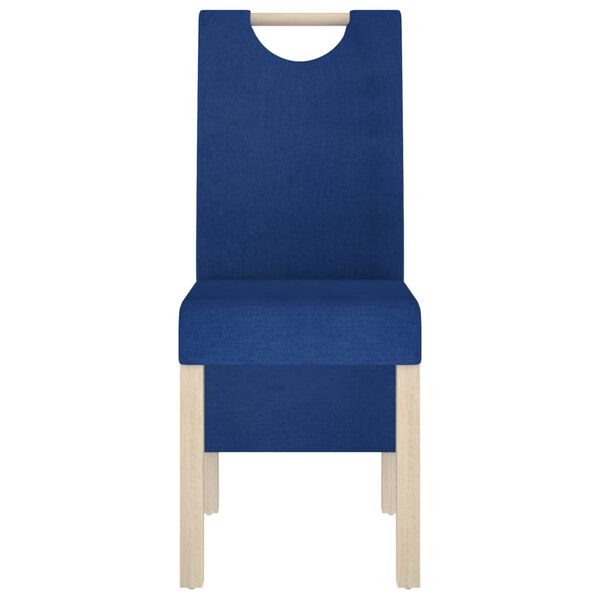 vidaXL Chaises à manger lot de 6 bleu tissu