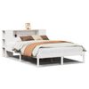 vidaXL Lit biblioth&egrave;que sans matelas blanc 120x200 cm bois pin massif
