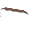 vidaXL Auvent r&eacute;tractable automatique marron 450x350 cm