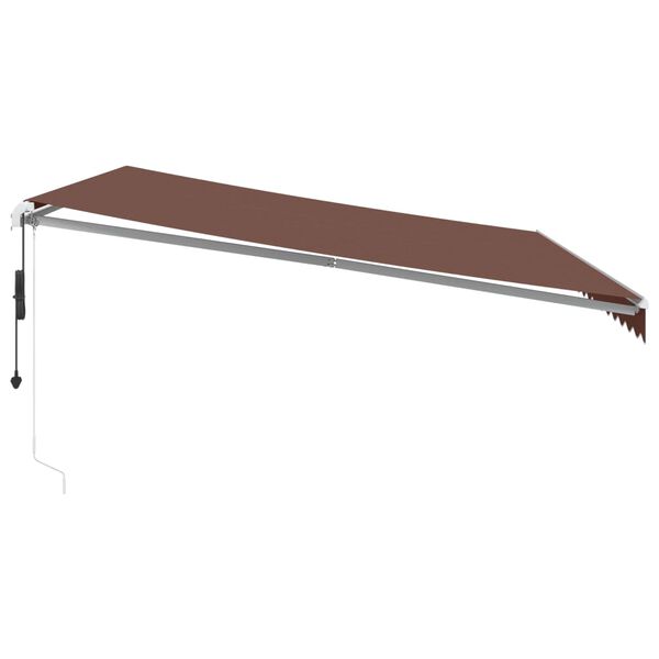 vidaXL Auvent r&eacute;tractable automatique marron 450x350 cm