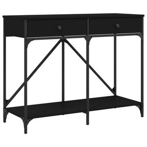 vidaXL Table console noir 100x39x78,5 cm bois d'ing&eacute;nierie