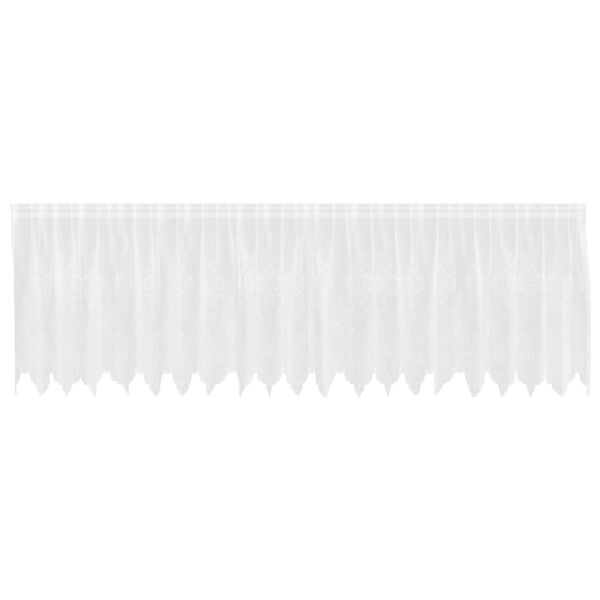 vidaXL Rideau en Dentelle Floral Blanc 100 x 500 cm Polyester