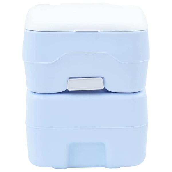 vidaXL Toilette de Camping Bleu Clair et Blanc 41,5 x 36,5 x 42 cm