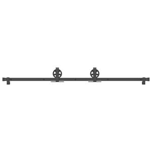 vidaXL Kit de quincaillerie de porte coulissante 183 cm Acier Noir