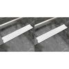 vidaXL Drain de douche lin&eacute;aire 2 pcs 630 x 140 mm Acier inoxydable