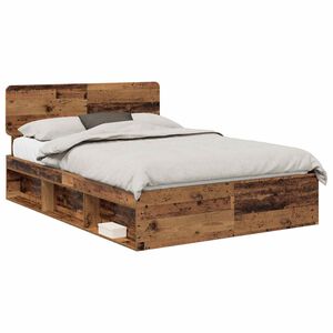 vidaXL Cadre de lit Bois ancien 150 x 200 cm Pin massif