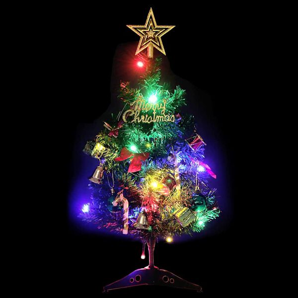 vidaXL Mini sapin de No&euml;l artificiel pr&eacute;-&eacute;clair&eacute; avec 20 LED vert 45cm