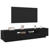 vidaXL Ensemble meuble TV Montage mural 2 pcs Noir 200 x 35 x 40 cm