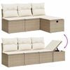 vidaXL Salon de jardin avec coussins 8 pcs beige r&eacute;sine tress&eacute;e