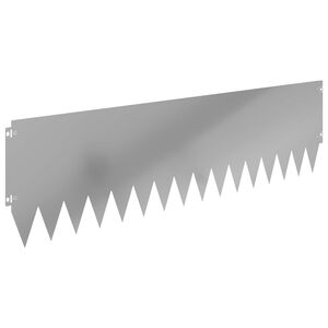 vidaXL Bordure de Pelouse 10 pc 103 x 30 cm Acier Argent&eacute;