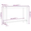 vidaXL Table console Blanc 110x40x80 cm Bois massif de pin