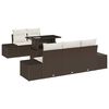 vidaXL Ensemble de Canap&eacute;s 6 pcs Marron et Cr&egrave;me polyrotin