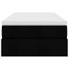 vidaXL Cadre de lit ottoman avec matelas noir 90x200 cm tissu