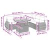 vidaXL Salon de jardin avec coussins 7 pcs beige r&eacute;sine tress&eacute;e