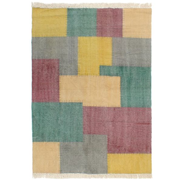 vidaXL Tapis tissé à la main Coton 120x180 cm Imprimé Multicolore
