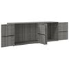 vidaXL Armoire de rangement jardin Gris 198x55,5x80 cm Résine tressée