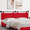 vidaXL T&ecirc;te de lit suspendue Rouge 210 x 55 x 5 cm Simili cuir