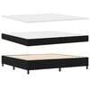 vidaXL Lit &agrave; ressort LED avec matelas Noir 200 x 200 cm tissu