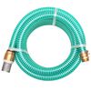 vidaXL Tuyau d'aspiration avec raccords en laiton 3 m 25 mm Vert