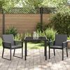 vidaXL Ensemble de salle &agrave; manger pour jardin 3 pcs Noir