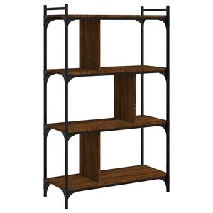 vidaXL Biblioth&egrave;que 4 niveaux ch&ecirc;ne brun 76x32x123cm bois d'ing&eacute;nierie