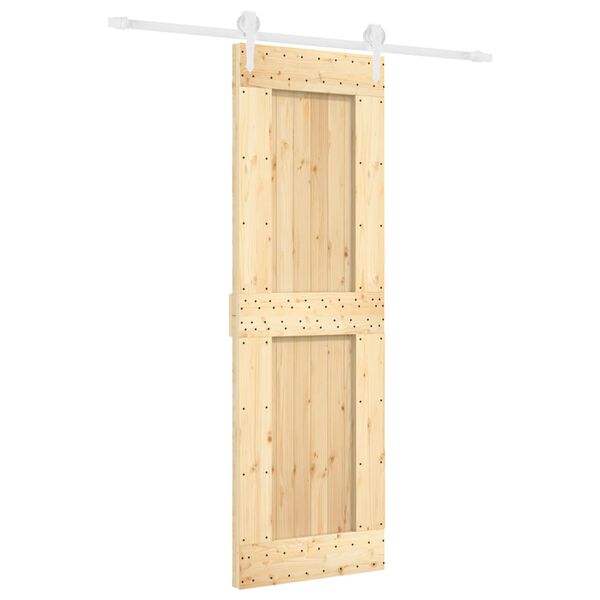 vidaXL Porte coulissante et kit de quincaillerie 70x210 cm pin massif