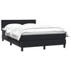 vidaXL Sommier &agrave; lattes de lit avec matelas noir 160x220 cm velours
