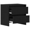 vidaXL Cabinet de chevet 2 pcs Ch&ecirc;ne noir 45 x 34 x 44,5 cm