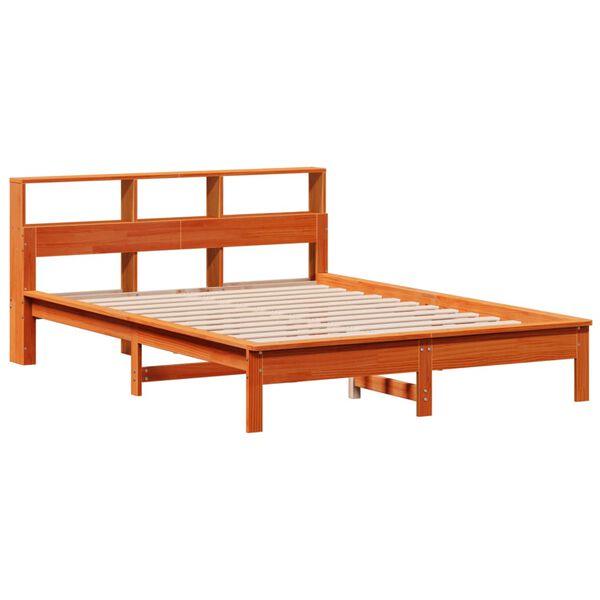 vidaXL Cadre de lit sans matelas cire marron 150x200cm bois pin massif