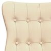 vidaXL Chaise de relaxation Crème Tissu
