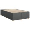 vidaXL Sommier &agrave; lattes de lit avec matelas gris fonc&eacute; 120x190cm tissu
