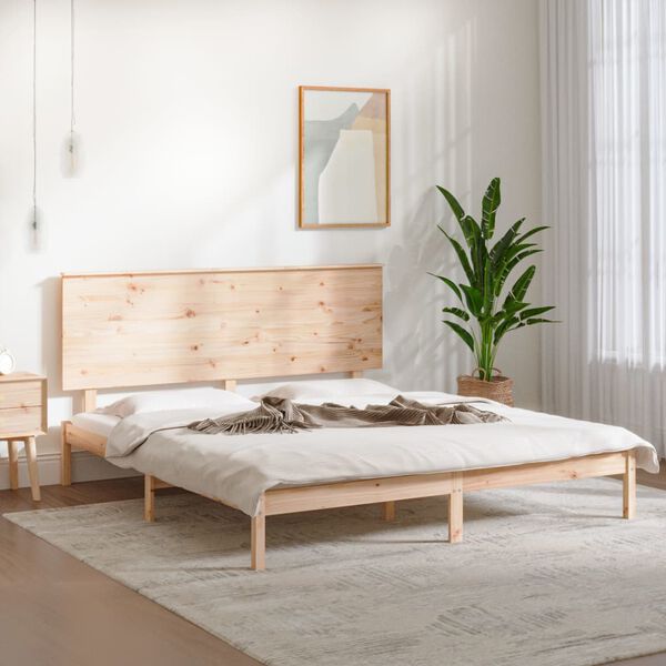 vidaXL Cadre de lit sans matelas 200x200 cm bois massif de pin