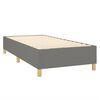 vidaXL Sommier &agrave; lattes de lit avec matelas Gris fonc&eacute; 100x200cm Tissu
