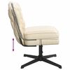 vidaXL Chaise pivotante de bureau Cr&egrave;me Tissu