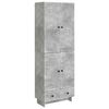 vidaXL Ensemble de Meubles 2 pcs Gris b&eacute;ton 66 x 34,5 x 95 cm