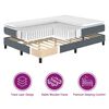 vidaXL Lit &agrave; ressorts avec matelas Gris fonc&eacute; 200 x 200 cm Velours