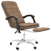 vidaXL Fauteuil inclinable de bureau Marron Tissu