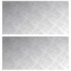 vidaXL Nez de marche 2 pc 60 x 30 cm Argent&eacute; Aluminium Rectangulaire
