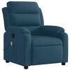 vidaXL Fauteuil inclinable de massage bleu velours