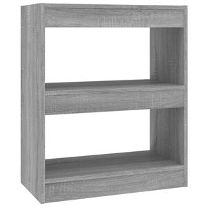 vidaXL Biblioth&egrave;que/S&eacute;parateur de pi&egrave;ce Sonoma gris 60x30x72 cm