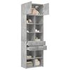 vidaXL Armoire de rangement gris b&eacute;ton 70x42,5x225cm bois d'ing&eacute;nierie