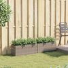 vidaXL Jardini&egrave;res avec 2 pots 2 pcs gris 72x30x32 cm r&eacute;sine tress&eacute;e